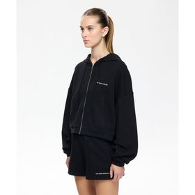Les Benjamins LBNOOSCORFUZH-307-1012 Zip Hoodie 307 Siyah Kadın Sweatshirt