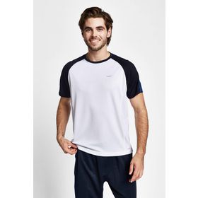 Lescon 19B-1126 Beyaz Koyu Lacivert Kısa Kollu Erkek T-Shirt