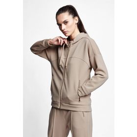Lescon 21N-2126 Camel Kadın Fermuarlı Kapüşonlu Üst
