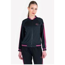 Lescon 23N-2122 Siyah Fermuarlı Kadın Sweatshirt