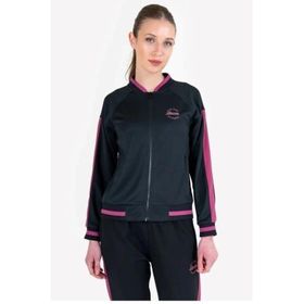 Lescon 23N-2122 Siyah Fermuarlı Kadın Sweatshirt