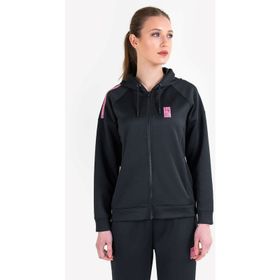 Lescon 23N-2128 Siyah Fermuarlı Kapüşonlu Kadın Sweatshirt