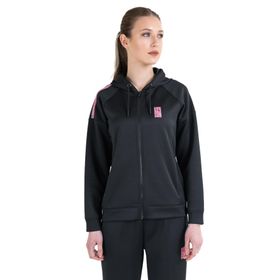 Lescon 23N-2128 Siyah Fermuarlı Kapüşonlu Kadın Sweatshirt