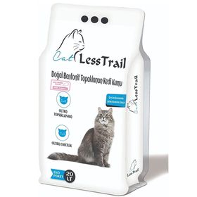 Less Trail 20 l İnce Tane Pudra Kokulu Beyaz Bentonit Kedi Kumu