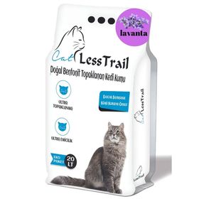 Less Trail 20 Lt. İnce Tane Lavanta Kokulu Beyaz Bentonit Kedi Kumu