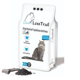 Less Trail Topaklanan Aktif Karbonlu İnce Taneli Eko 20lt Bentonit Kedi Kumu