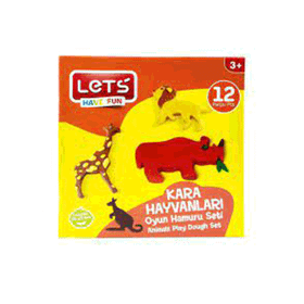 Lets 12 Parça Kara Hayvanları Oyun Hamuru Seti