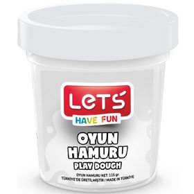 Lets Beyaz 115 gr Şeffaf Bardak Tek Renk Oyun Hamuru