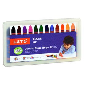Lets Have Fun 12 Renk Jumbo Mum Plastik Kutulu Pastel Boya