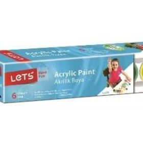Lets Have Fun Ana Renkler 25 mg 6 Renk Akrilik Boya
