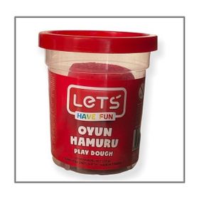 Lets Kırmızı 115 gr Şeffaf Bardak Tek Renk Oyun Hamuru