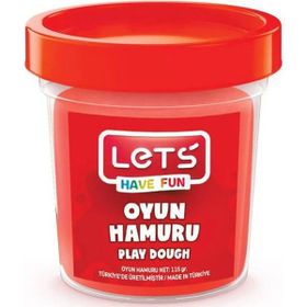 Lets Kırmızı 115 gr Şeffaf Bardak Tek Renk Oyun Hamuru