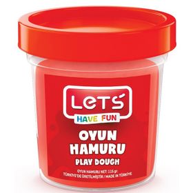Lets Kırmızı 115 gr Şeffaf Bardak Tek Renk Oyun Hamuru