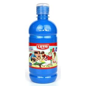 Lets L 5106 Mavi 500 ml Plastik Şişe Guaj Boya
