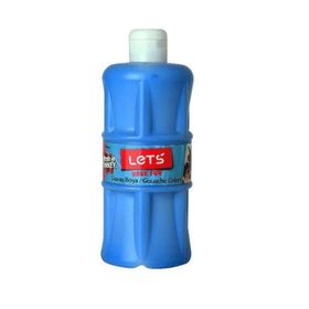 Lets L 5106 Mavi 500 ml Plastik Şişe Guaj Boya