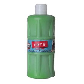 Lets L 5107 Yeşil 500 ml Plastik Şişe Guaj Boya