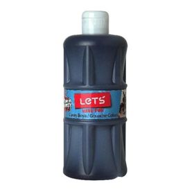 Lets L 5109 Siyah 500 ml Plastik Şişe Guaj Boya