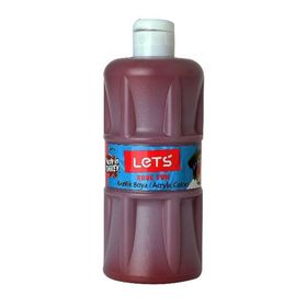 Lets L-5308 Kahverengi 500 ml Akrilik Boya