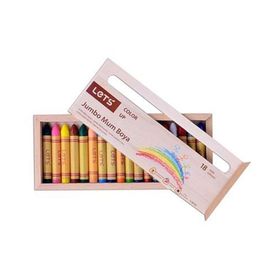 Lets L-6518 Ahşap Kutu 18 Renk Jumbo Mum Boya