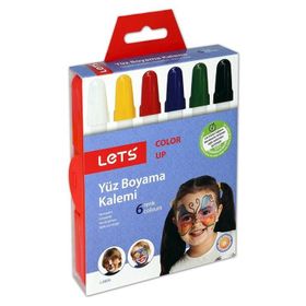 Lets L-6806 6 Renk Çevirmeli Yüz Boyama Kalemi