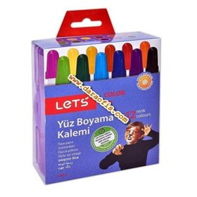Lets L-6812 12 Renk Çevirmeli Yüz Boyama Kalemi