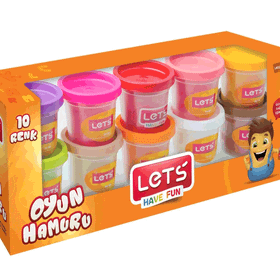 Lets L8310010 10x75 gr 10 Renk Oyun Hamuru