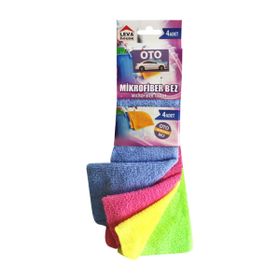 Leva 4'lü Oto Mikrofiber Bez