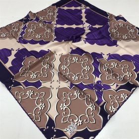 Levidor 20834 Mor Vintage Desen Tivil İpek Eşarp