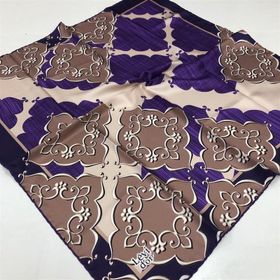 Levidor 20834 Mor Vintage Desen Tivil İpek Eşarp