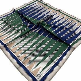 Levidor 22468-18 Yeşil Desenli Tivil İpek Eşarp