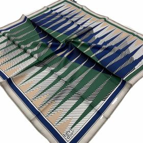 Levidor 22468-18 Yeşil Desenli Tivil İpek Eşarp
