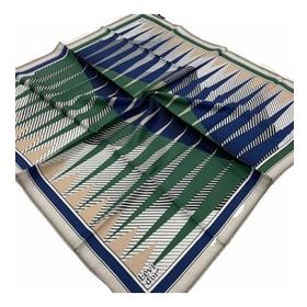 Levidor 22468-18 Yeşil Desenli Tivil İpek Eşarp