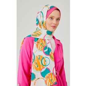 Levidor 23463-02 Aspen Pembe Daire Desenli Kadın Şal
