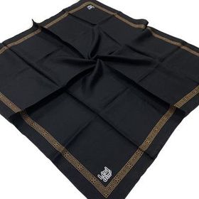 Levidor 25664 Siyah-Gold Tivil İpek Eşarp