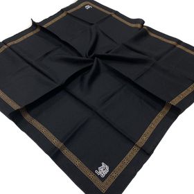 Levidor 25664 Siyah-Gold Tivil İpek Eşarp