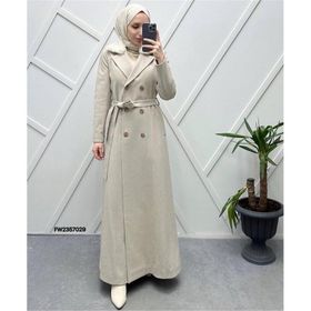Levidor FW2357029 Bej Yakası Seyyar Kürklü Kaban