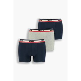 Levis 37149-0542 Organik Pamuklu 3 Pack Lacivert-Gri Erkek Boxer