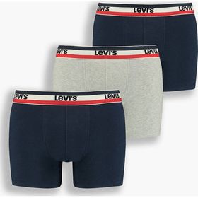 Levis 37149-0542 Organik Pamuklu 3 Pack Lacivert-Gri Erkek Boxer
