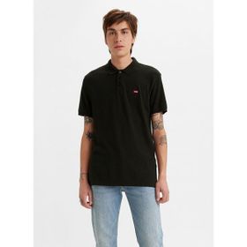 Levis A2085-0000 Bisiklet Yaka Relaxed Düz Siyah Polo Erkek T-shirt