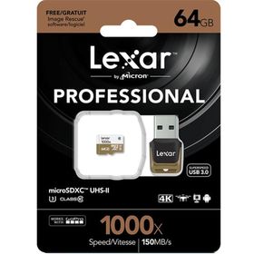 Lexar 1000x 64GB 150MB/s MicroSDXC Hafıza Kartı