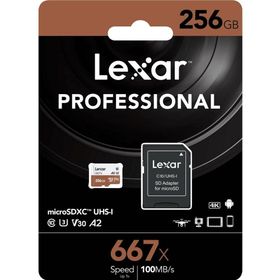 Lexar 256 gb Professional 667x microSDXC UHS-I Hafıza Kartı