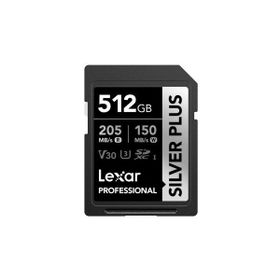 Lexar 512 GB Silver Plus SD UHS-I V30 U3 205 MB/s Hafıza Kartı