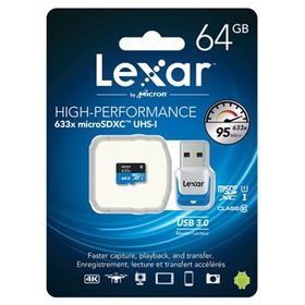 Lexar 64GB C10 633X MicroSDHC Hafıza Kartı