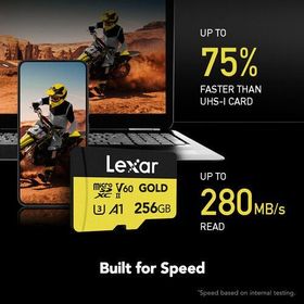 Lexar Gold Serisi 256 GB 280 MB/s UHS-II V60 MicroSD Hafız Kartı