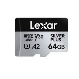 Lexar LMSSIPL064G-BNANG 64 GB MicroSD High Performance Silver Plus MicroSDXC UHS-I Up to 205 MB/s Read 100 MB/s Bellek Kartı