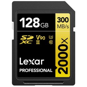 Lexar LSD2000128G-BNNNG 128 GB SD Professional 2000X SDXC UHS-II 300 MB/S Read 260 MB/S Write C10 V Kart Bellek