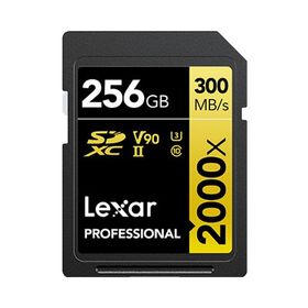 Lexar LSD2000256G-BNNNG 256 GB SD Professional 2000X SDXC UHS-II Cards Up to 300 MB/S Read 260 MB/S Write C10 V Bellek Kartı