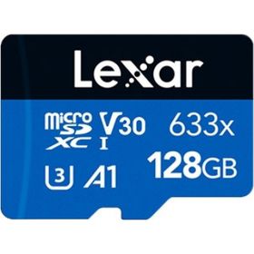 Lexar LSDMI128BB633A 128GB 633X Micro SDXC UHS-I With SD Adapter Kart Bellek