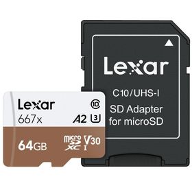 Lexar LSDMI64GB667A 667X 64 GB 100Mb/Sn MicroSDXC Hafıza Kartı