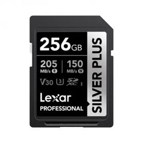 Lexar LSDSIPL256G-BNNNG 256 GB Professional Silver Plus SDXC UHS-I Cards Up to 205 MB/S Read 150 MB/S Write Bellek Kartı
